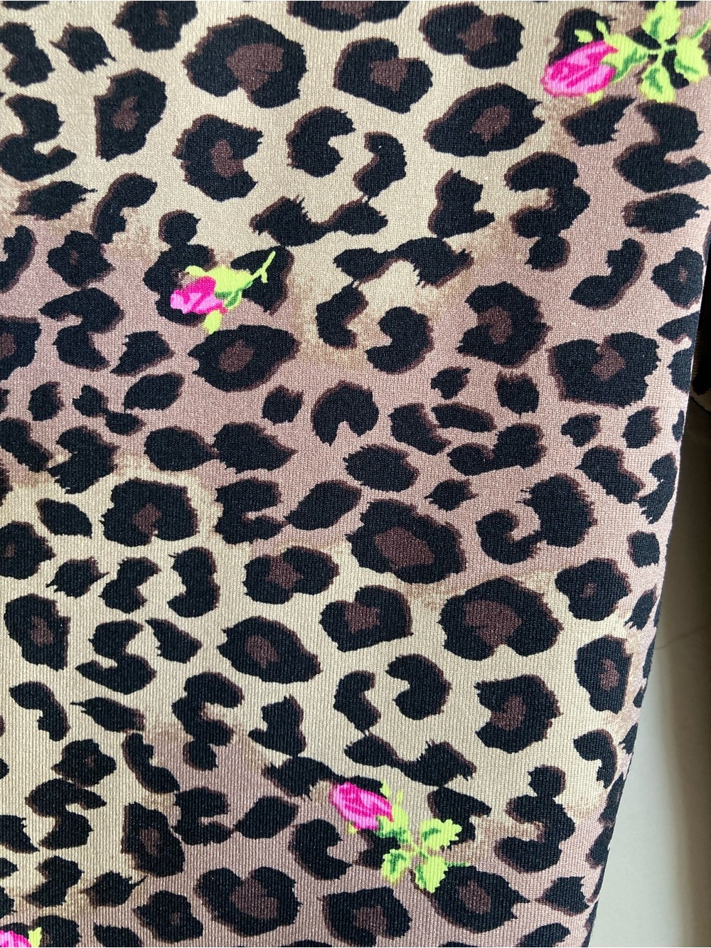 Y2K Betsy Johnson Leopard Animal Print Capri Cropped Leggings - Picture 4 of 10